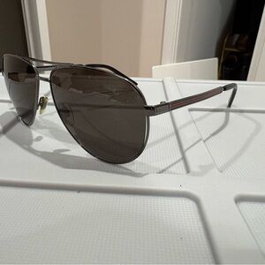 Gucci Dark Brown Aviator Sunglasses